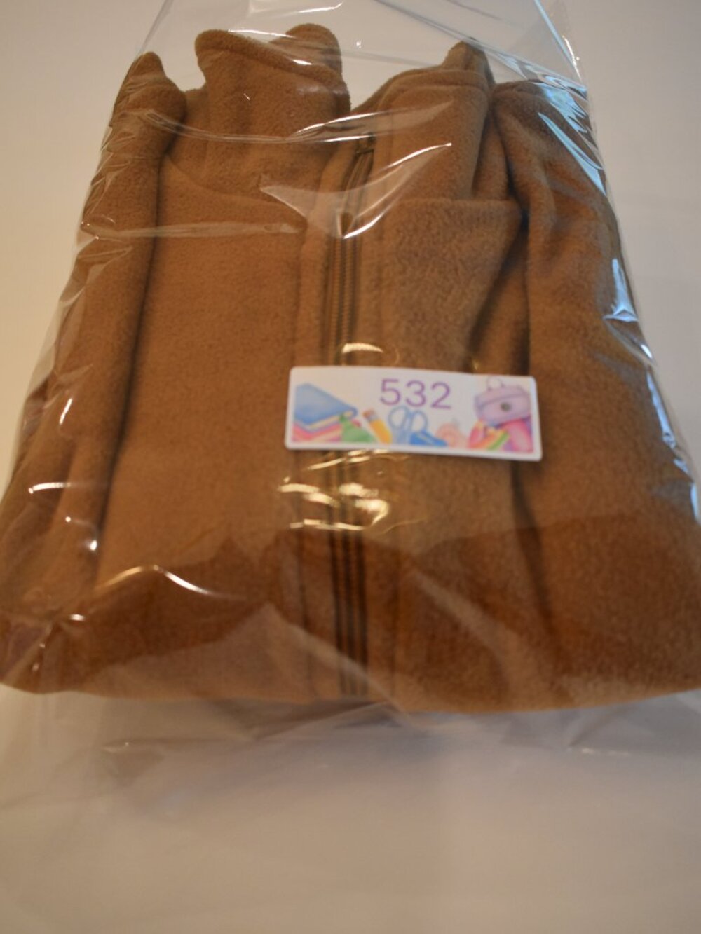 Real Essentials Women's Brown Full Zip Fleece Jacket XL Lightweight Soft Warm - Picture 5 of 5